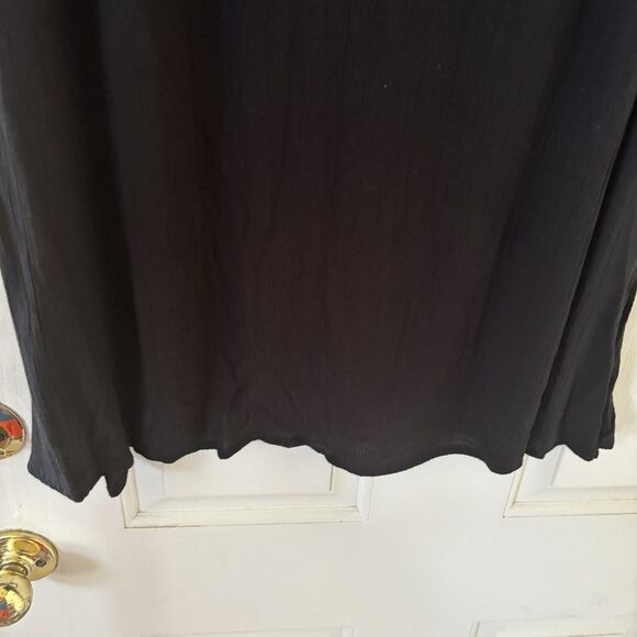 Embroidered Mexican Women Midi Dress Colorful Sleeveless Black L Bohemian Floral - Picture 10 of 10